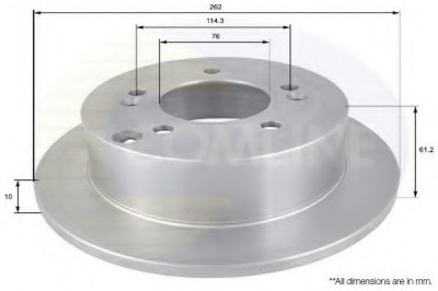 Disc frana HYUNDAI TUCSON (JM) (2004 - 2010) COMLINE ADC1066 foto