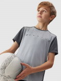 Tricou de sport cu uscare rapidă pentru băieți - gri, 4F Sportswear