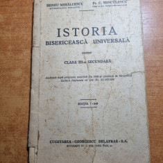 manual- istoria bisericeasca universala pentru clasa a 3-a secundara - anul 1946