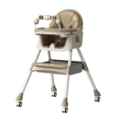 Scaun de Masa pentru Bebelusi si Copii, Flippy, 2 Tavite cu Jucarii si Husa Detasabile, Multifuncțional, Stabil, Centura de Siguranta, Spatar Reglabil