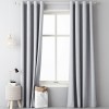 Draperie opaca cu inele Jemidi, 140 x 250 cm, g, Poliester, 55309.04