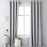 Draperie opaca cu inele Jemidi, 140 x 250 cm, g, Poliester, 55309.04