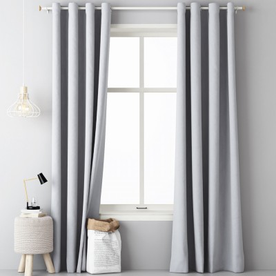 Draperie opaca cu inele Jemidi, 140 x 250 cm, g, Poliester, 55309.04 foto