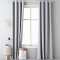 Draperie opaca cu inele Jemidi, 140 x 250 cm, g, Poliester, 55309.04