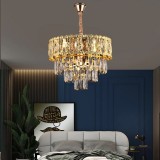 Candelabru Cristal BELVEDERE Nobile 5xE14, Diametru 40cm, Auriu Lucios, Inaltime Reglabila, Alessandro DESIGN