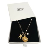 Cumpara ieftin Colier placat cu aur Summer Pearls