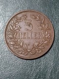 AFRICA DE EST GERMANA 5 HELLER 1909 J MONEDA MARE SI FRUMOASA