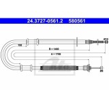 Cablu frana mana Fiat Doblo (223) Ate 24372705612, parte montare : stanga, spate