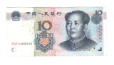 Bancnota China 10 yuan 2005, circulata, stare buna