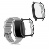 Set 2 Huse pentru Xiaomi Amazfit GTS 3/Amazfit GTS 2/Amazfit GTS 2e, Kwmobile, Silicon, Negru, 53906.08