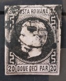 Romania 1867 - Carol l cu Favoriti,Lp.20c