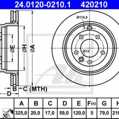 Disc frana LAND ROVER DISCOVERY III (LA, TAA) (2004 - 2009) ATE 24.0120-0210.1