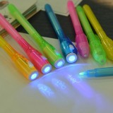 SET 5 bucati: PIX cu cerneala pasta invizibila cu lumina LAMPA UV