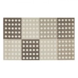 Covoras Baie Antiderapant Bej Gri Dots 50x80cm Sintetic