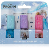 Disney Frozen Peel-off Nail Polish Set set de lacuri de unghii pentru copii Blue, White, Pink 3x5 ml