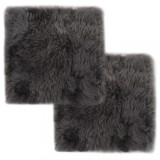 vidaXL &Icirc;nvelișuri scaun 2 buc. gri deschis 40x40cm piele oaie naturală