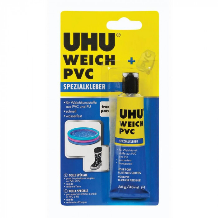 Adeziv pentru PVC Moale Uhu, 30g, Adeziv PVC, Adeziv Uhu, Adeziv pentru PVC Moale, Adeziv PVC Uhu, Adeziv pentru Lipire, Adeziv pentru Reparare, Adezi