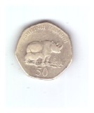Moneda Tanzania 50 shilingi 2012, stare relativ buna, curata