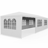 Cumpara ieftin Pavilion de gradina, 3x9 m, pereti laterali cu ferestre, Alb