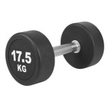 Gantera fixa SportMann Profi 17,5 kg cu invelis din poliuretan