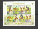 CHAD 2000 FAUNA ANIMALE SALBATICE GAZELE, Nestampilat