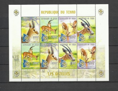 CHAD 2000 FAUNA ANIMALE SALBATICE GAZELE foto