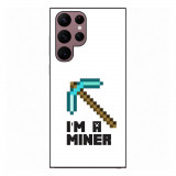Husa compatibila cu Samsung Galaxy S22 Ultra Silicon Gel Tpu Model Minecraft Miner