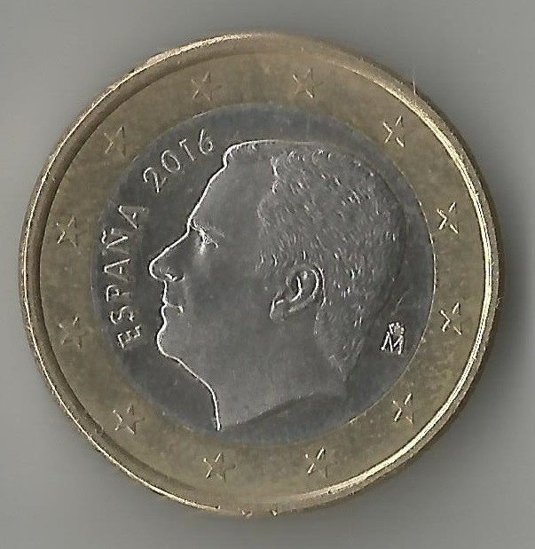 Spania, 1 euro de circulatie, 2016, circ.