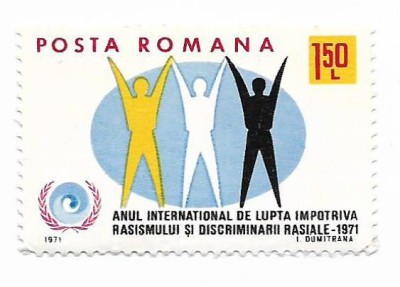 Romania (361) - Anul international de lupta impotriva rasismului si discriminarii, 1971 - neobliterata foto