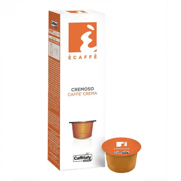Capsule cafea Ecaffe Cremoso Caffe Crema, 10 capsule, compatibile CAFISSIMO