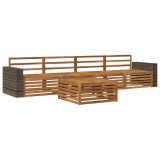 vidaXL Set de canapele de exterior 5 pcs natural Lemn Solid de Acacia 3383007