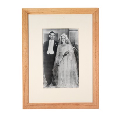 Căsătoria fostului rege al Rom&amp;acirc;niei, Carol, cu Elena Lupescu, fotografie de presă, 1949 foto