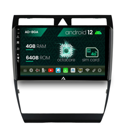 Navigatie Audi A6 (1999-2004), Android 12, A-Octacore 4GB RAM + 64GB ROM, 9 Inch - AD-BGA9004+AD-BGRKIT429 foto