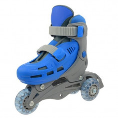 Role reglabile Triskate DHS, marimea XS, 27-30, PVC, Albastru/Gri foto