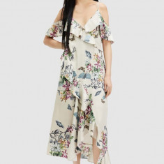 AllSaints rochie ORION SANIBEL DRESS midi, evazati, WD538Z