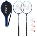 Cumpara ieftin Set 2 rachete badminton Nils NRZ210 cu husa si 3 fluturasi