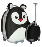 Troler Voiaj Pentru Copii Cu Roti, Model Pinguin 28 x 40 x 21 cm