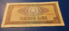 Bancnota 5 lei 1966 Republica Socialista Romania