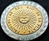 Moneda bimetal 1 PESO - ARGENTINA, anul 2010 * cod 4154 B