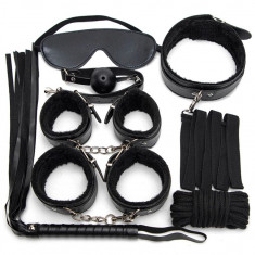 Set BDSM Fetish, 7 Piese, Negru, Guilty Toys