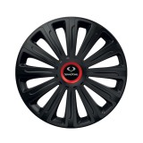 Set 4 capace roti Negre Cu Inel Rosu Trend R16 Compatibil Cu SsangYoung