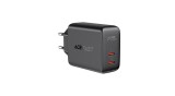 &Icirc;ncărcător Acefast 2x USB tip C 40W, PPS, PD, QC 3.0, AFC, FCP, negru (A9-negru)