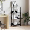 VidaXL Raft pentru cărți Stejar negru 50 x 33 x 117.5 cm Lemn compozit