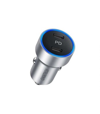 Incarcator auto 2x USB Type C PD 3.0 40W Choetech C0054-V2-SL foto