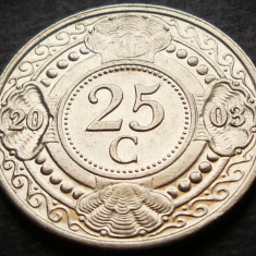 Moneda exotica 25 CENTI - ANTILELE OLANDEZE (Caraibe), anul 2003 * cod 2862