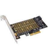 Adaptor dual M.2 NGFF / NVME la PCIE 4x