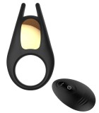 Inel Penis Bat Ring Remote Control, 10 Moduri Vibratii, Silicon, USB, Negru, Mokko Toys, Simply Fun