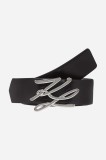 Karl Lagerfeld curea de piele femei, culoarea negru, A2W33057