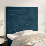 vidaXL Tăblie de pat albastru &icirc;nchis 80x5x118/128 cm catifea 3116506