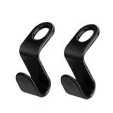 Cumpara ieftin Cuier pentru haine, accesoriu umeras, plastic, 5 x 2 cm, negru, set 2 bucati.